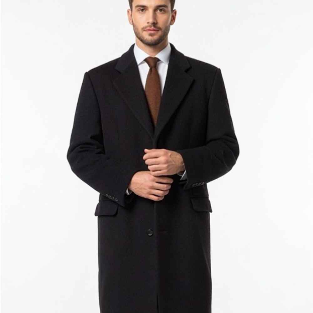 Stanley Blacker Cashmere & wool Tweed over coat 48 Excellent Condition Nice One